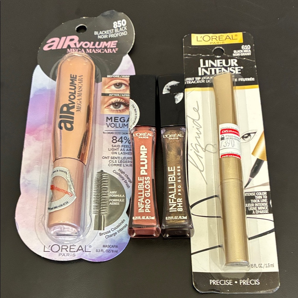 L'Oreal Infallible Gloss and Gold Eyeliner Trio